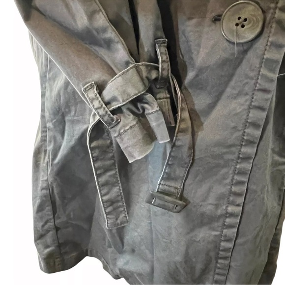Old Navy Gray Rain Trench Coat Plus Size XXL Outerwear Collared Long Sleeves - Picture 5 of 9